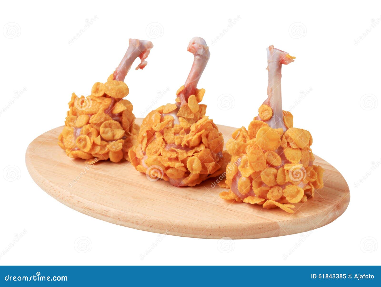 Chicken Drumsticks Coated with Corn Flakes Stock Image Image of
