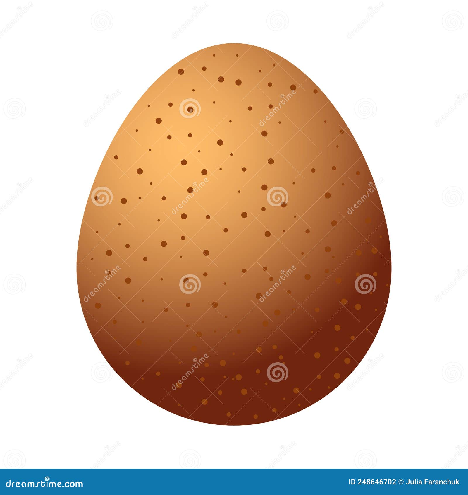 Chicken Egg Brown with Spots. Composition of Egg Stock Vector