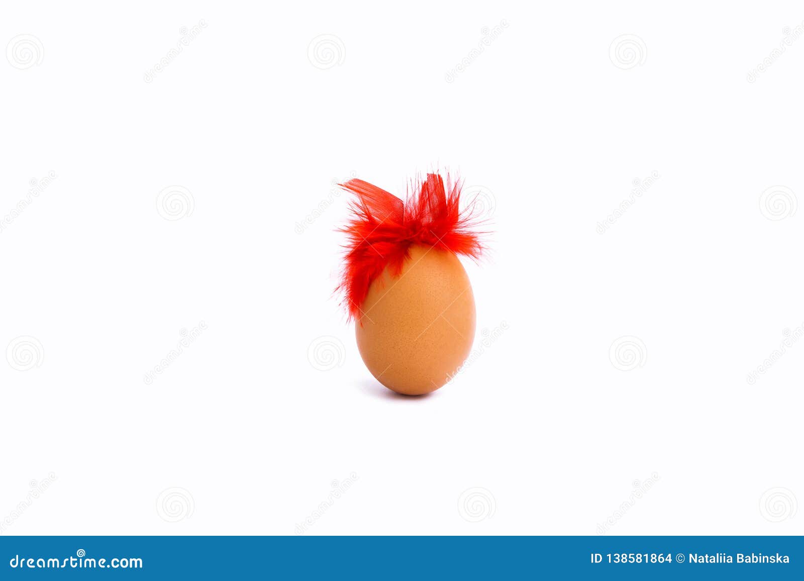 Chicken Egg White Red Feathers Isoiated Brown Gag One Stock Photo - Image of chicken, design: 138581864