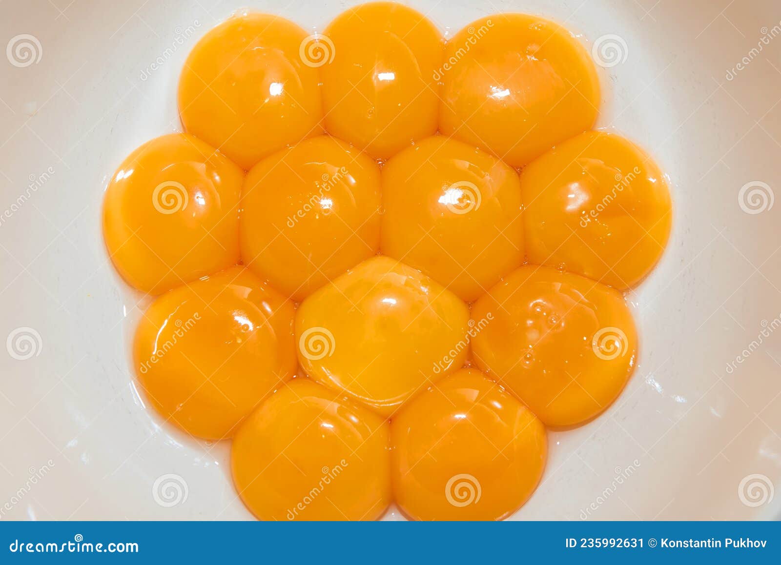 Chicken Egg Yolks in a White Plate Stock Image Image of cooking