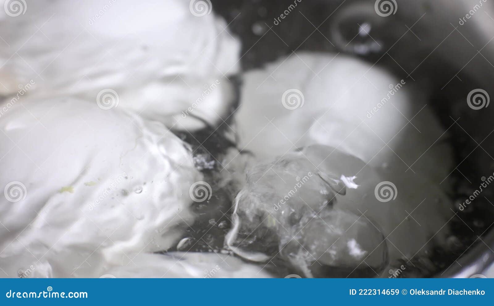 Chicken Eggs are Boiled in Boiling Water Stock Video Video of kitchen