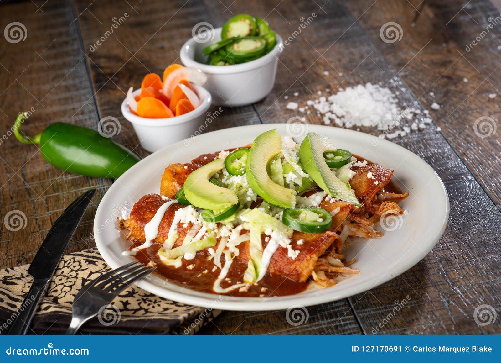 chicken enchiladas on plate