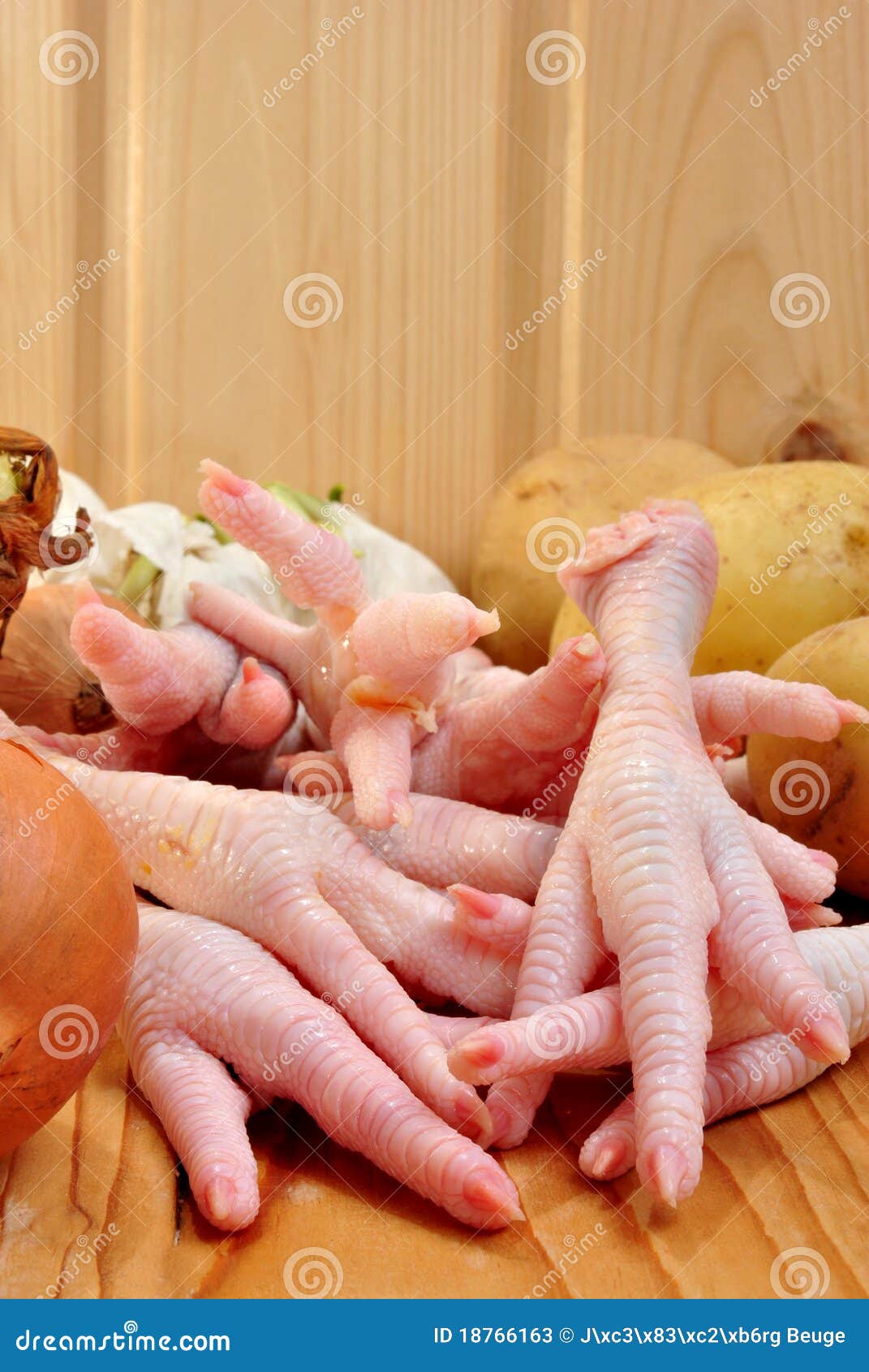 Chicken Feet with Organic Vegetables Stock Image - Image of foot, meat