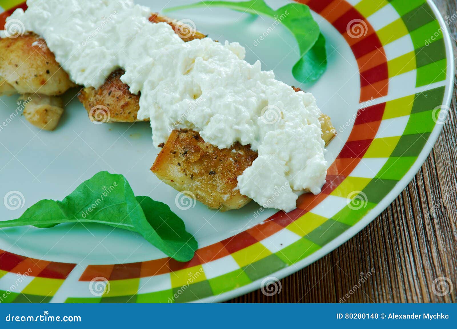 Chicken with Feta Cheese Sauce Stock Photo Image of chicken, breast