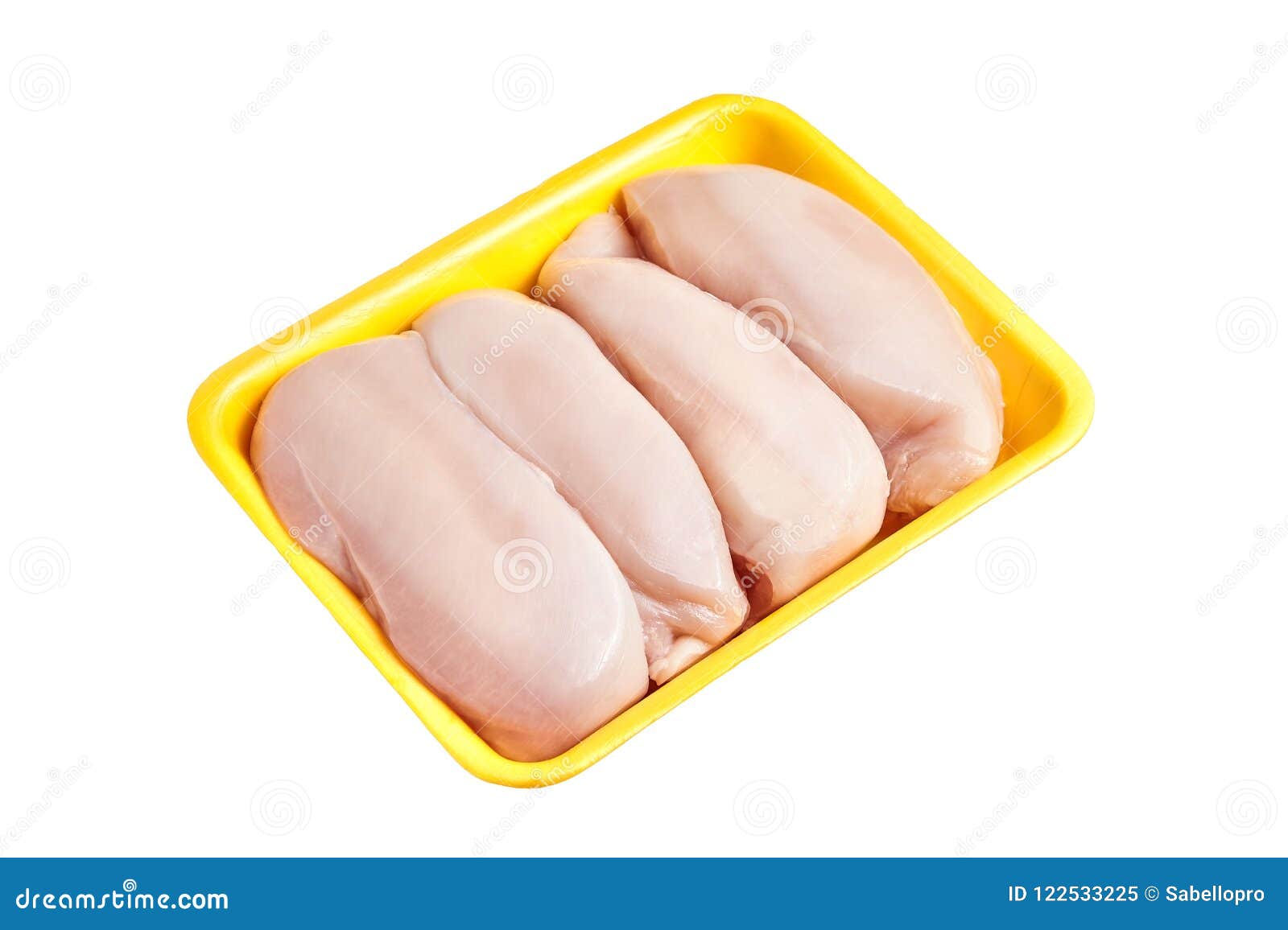 Download Chicken Fillet In A Yellow Plastic Tray Stock Image Image Of Hunger Culinary 122533225 Yellowimages Mockups