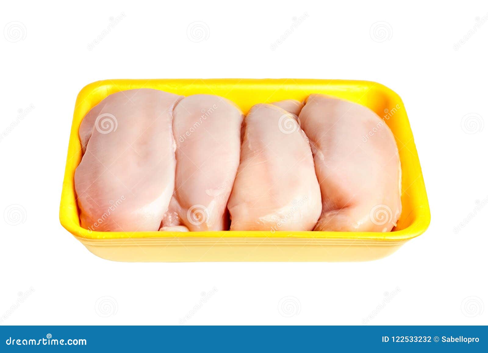 Download Chicken Fillet In A Yellow Plastic Tray Stock Photo Image Of Dish Group 122533232 Yellowimages Mockups