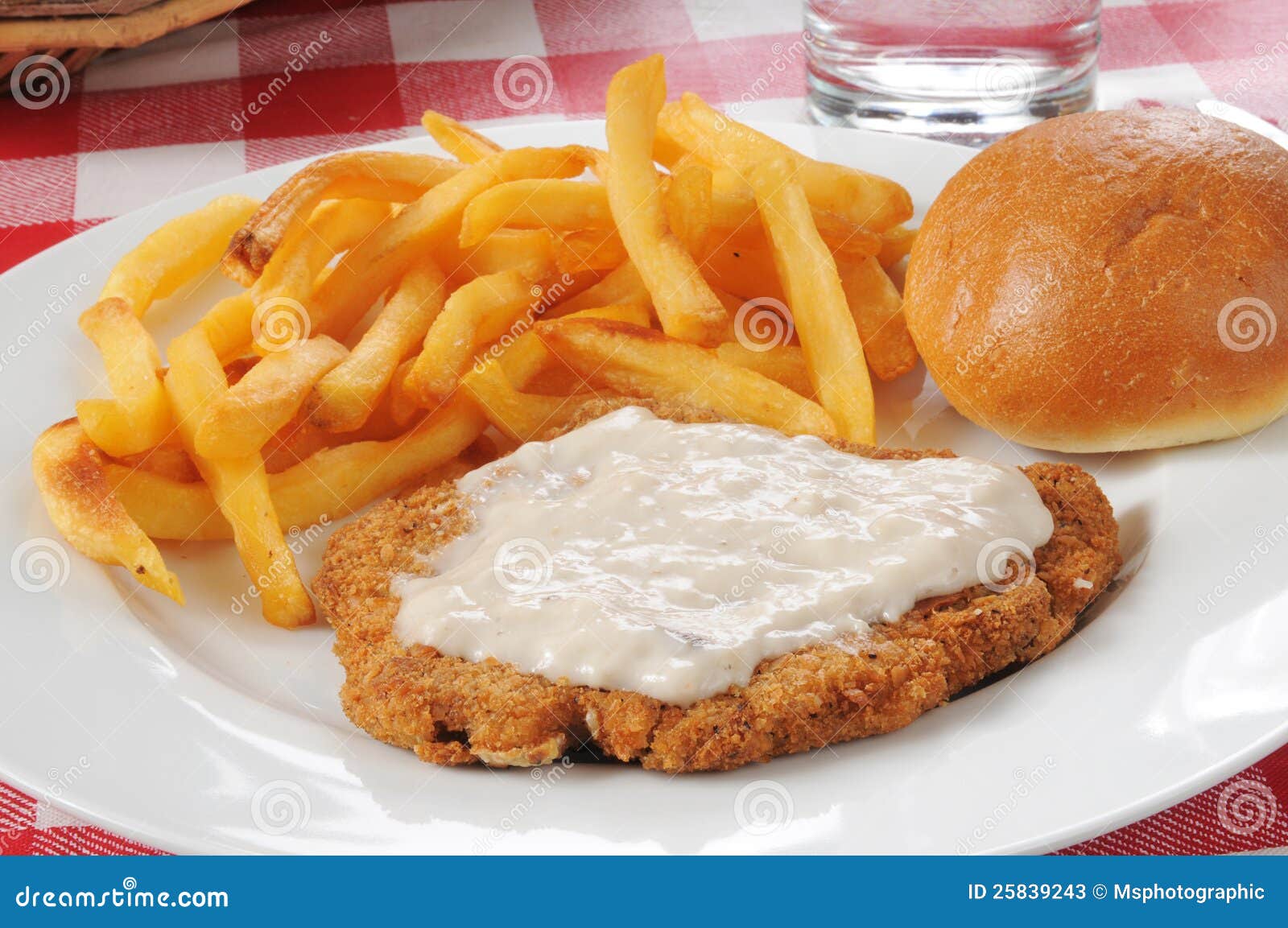 Chicken Fried Steak with Fries Stock Image Image of fries, supper