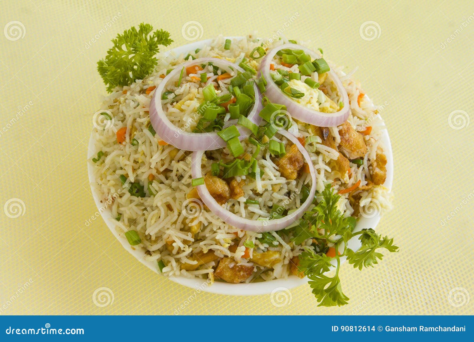 Chicken Ginger Garlic Fried Rice Stock Photo Image of typical, indian