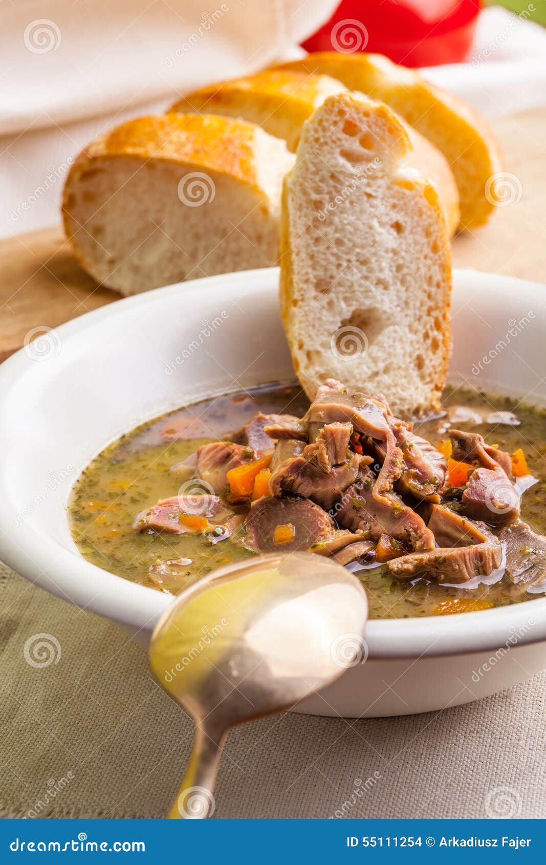 Chicken gizzards stewed. stock photo. Image of cooking 55111254