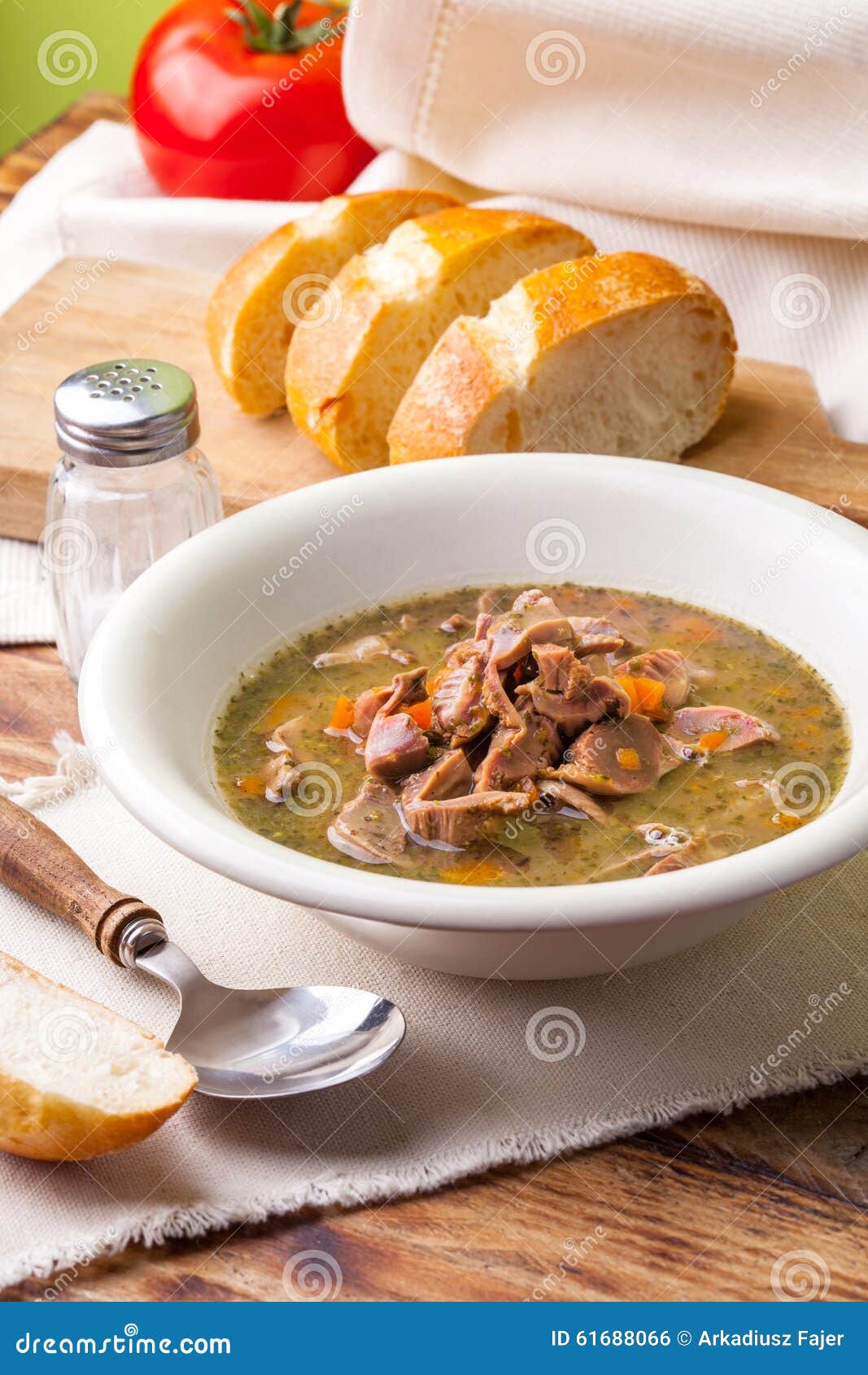 Chicken gizzards stewed. stock photo. Image of boiled 61688066