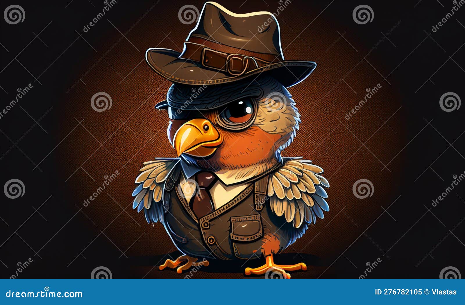 chicken with hat