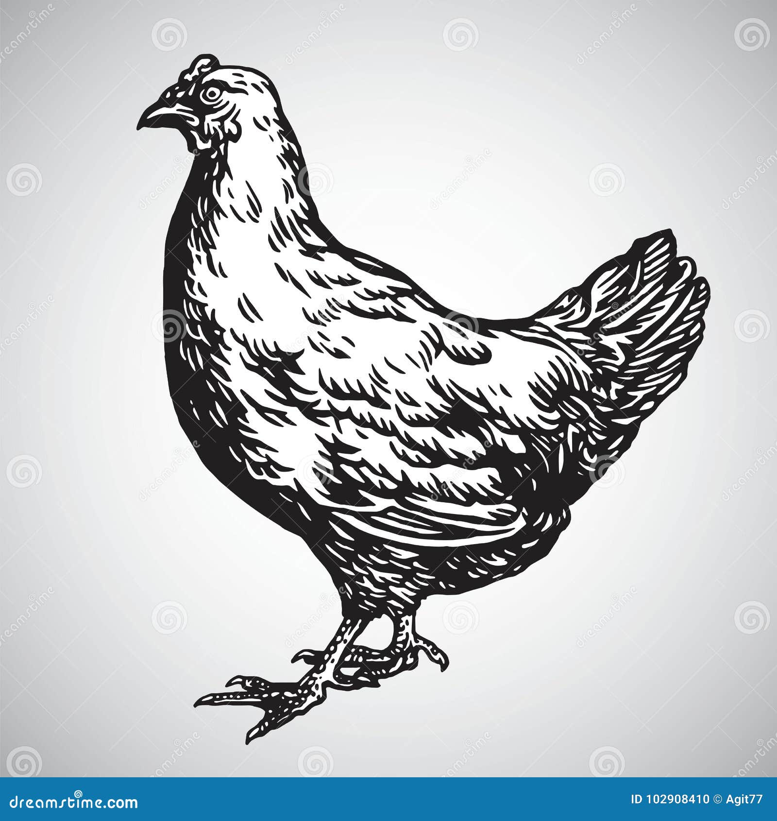 Doodle chicken leg icon in line sketch. Vector drawing on white background  17064972 Vector Art at Vecteezy