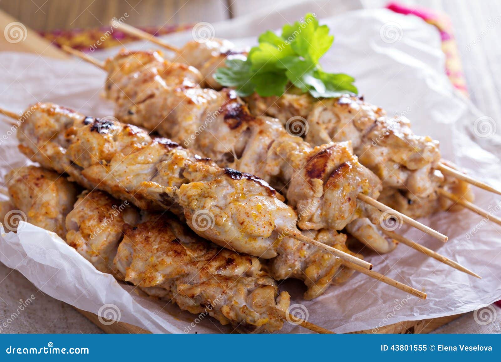 Chicken Kebabs with Yogurt Marinade Stock Image Image of mediterranean, baste 43801555