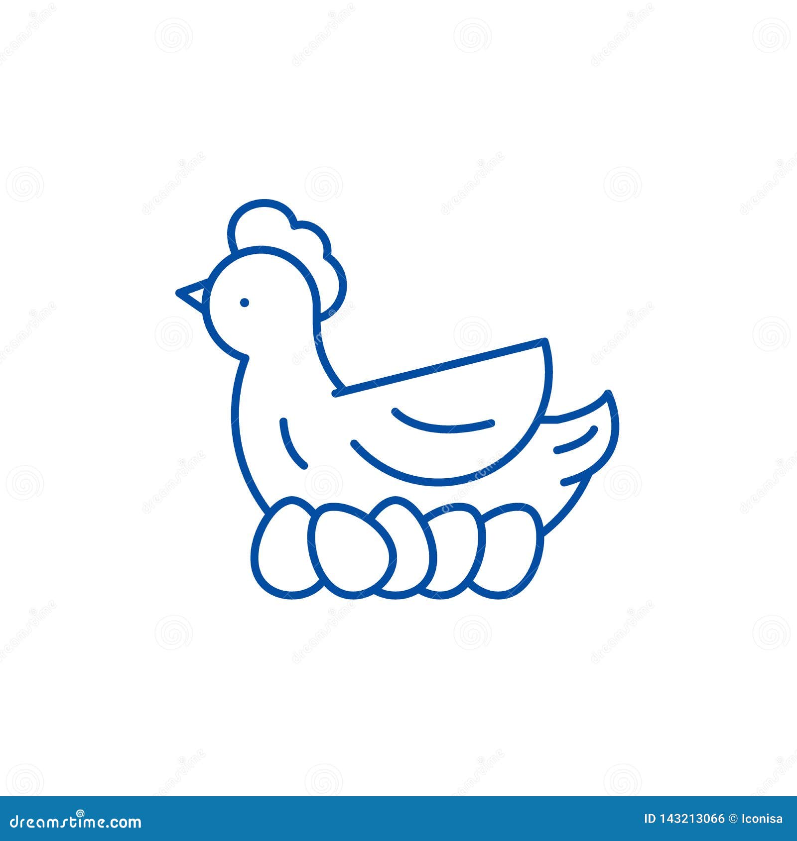 Download Chicken Layer Line Icon Concept. Chicken Layer Flat Vector ...