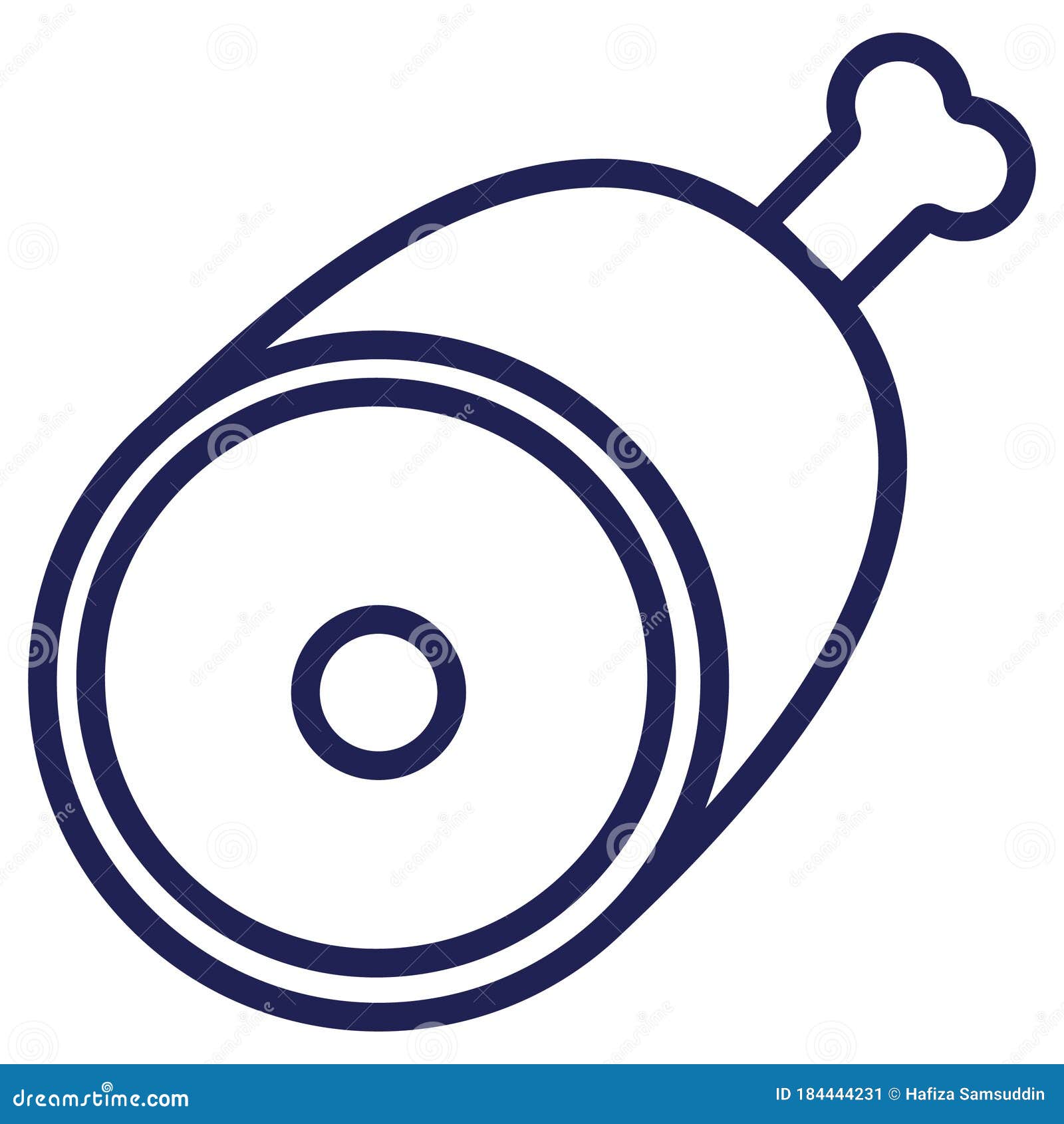 chicken leg-piece.   decorative background 