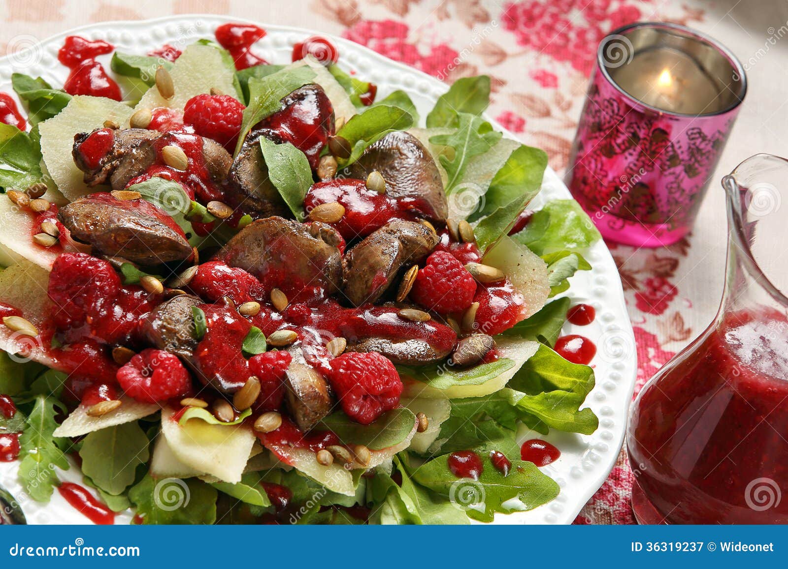 Chicken Liver Appetizer with Raspberry Sauce Stock Image Image of