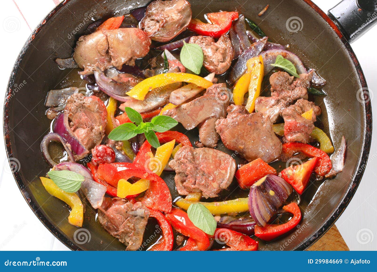 Chicken liver stir fry stock image. Image of appetizer 29984669