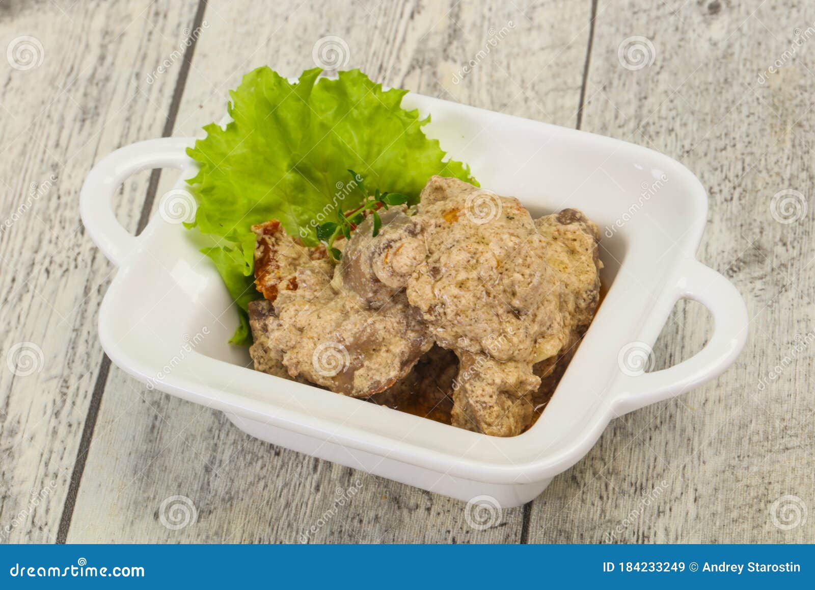Chicken Liver with Cream and Dry Tomatoes Stock Image Image of
