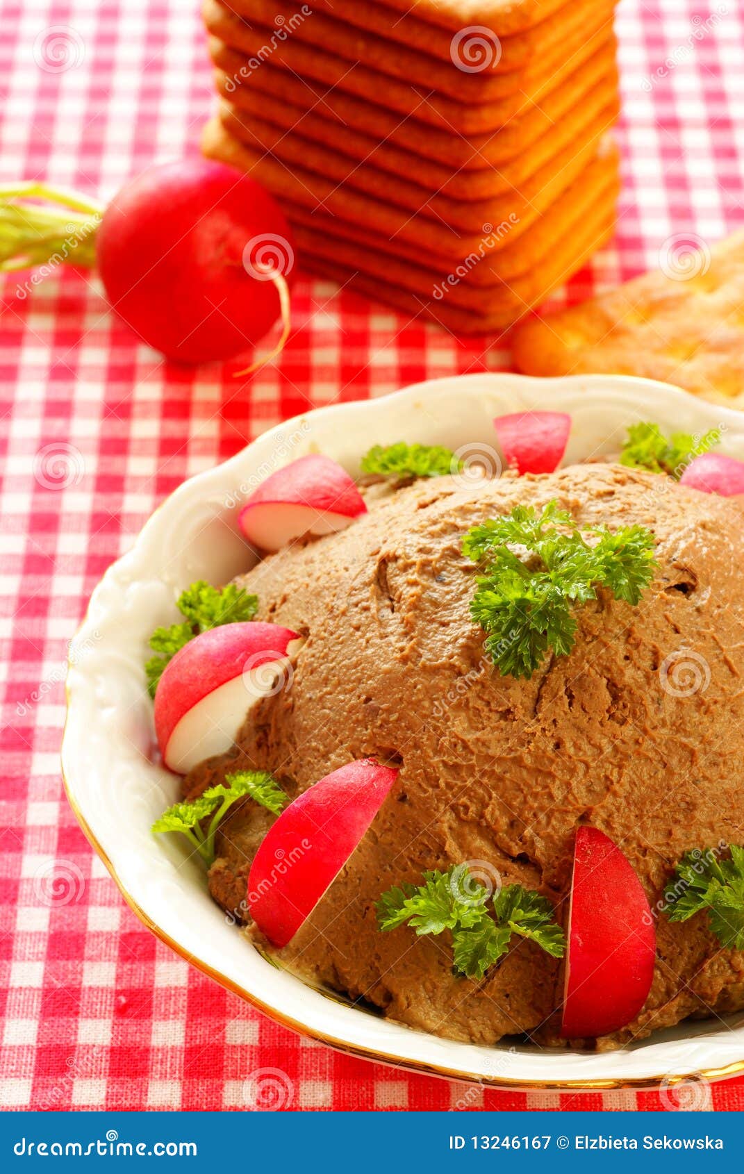 Liver Pate In Tin Can, On Gray Stone Table Background RoyaltyFree