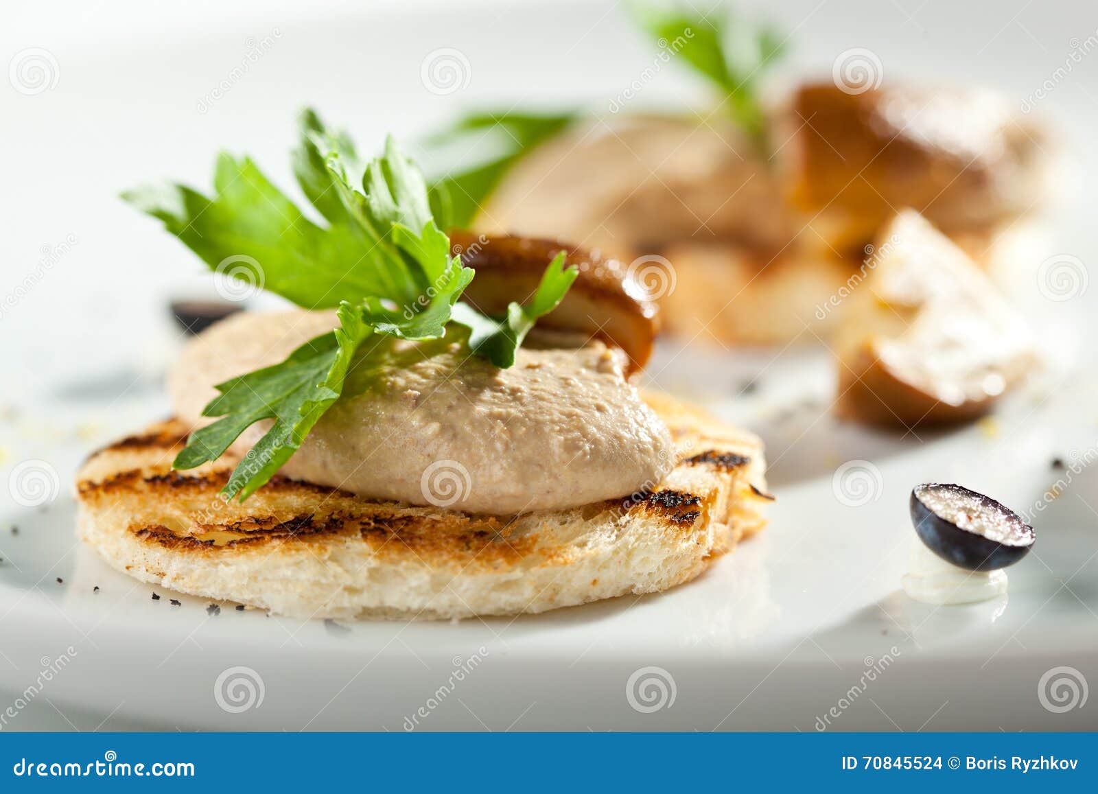 Chicken Liver Pate with Bread Stock Photo Image of mushroom, creamy
