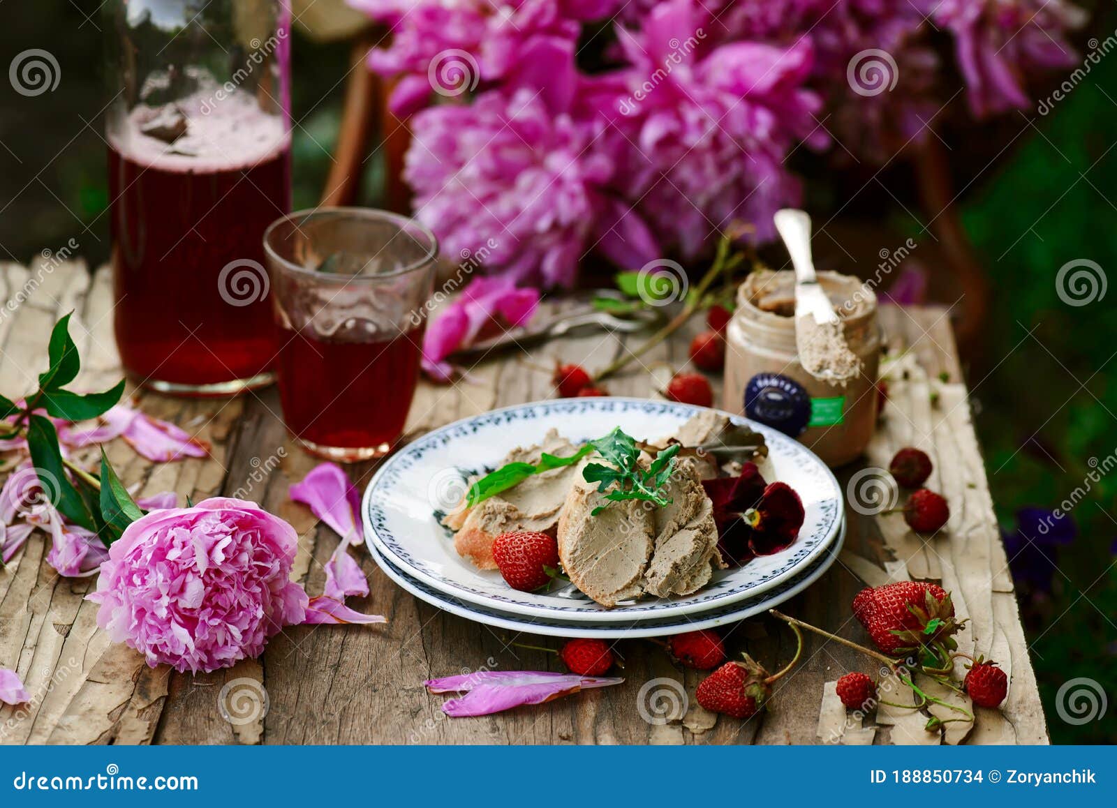 Chicken Liver Pate Canape.style Rustic Stock Photo Image of pate