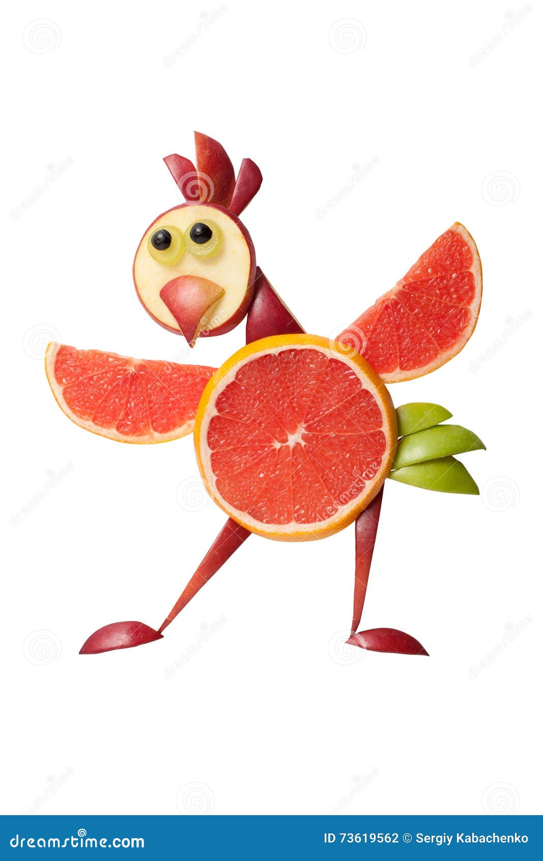 Chicken Made of Fresh Fruits Stock Photo Image of organic, kids 73619562