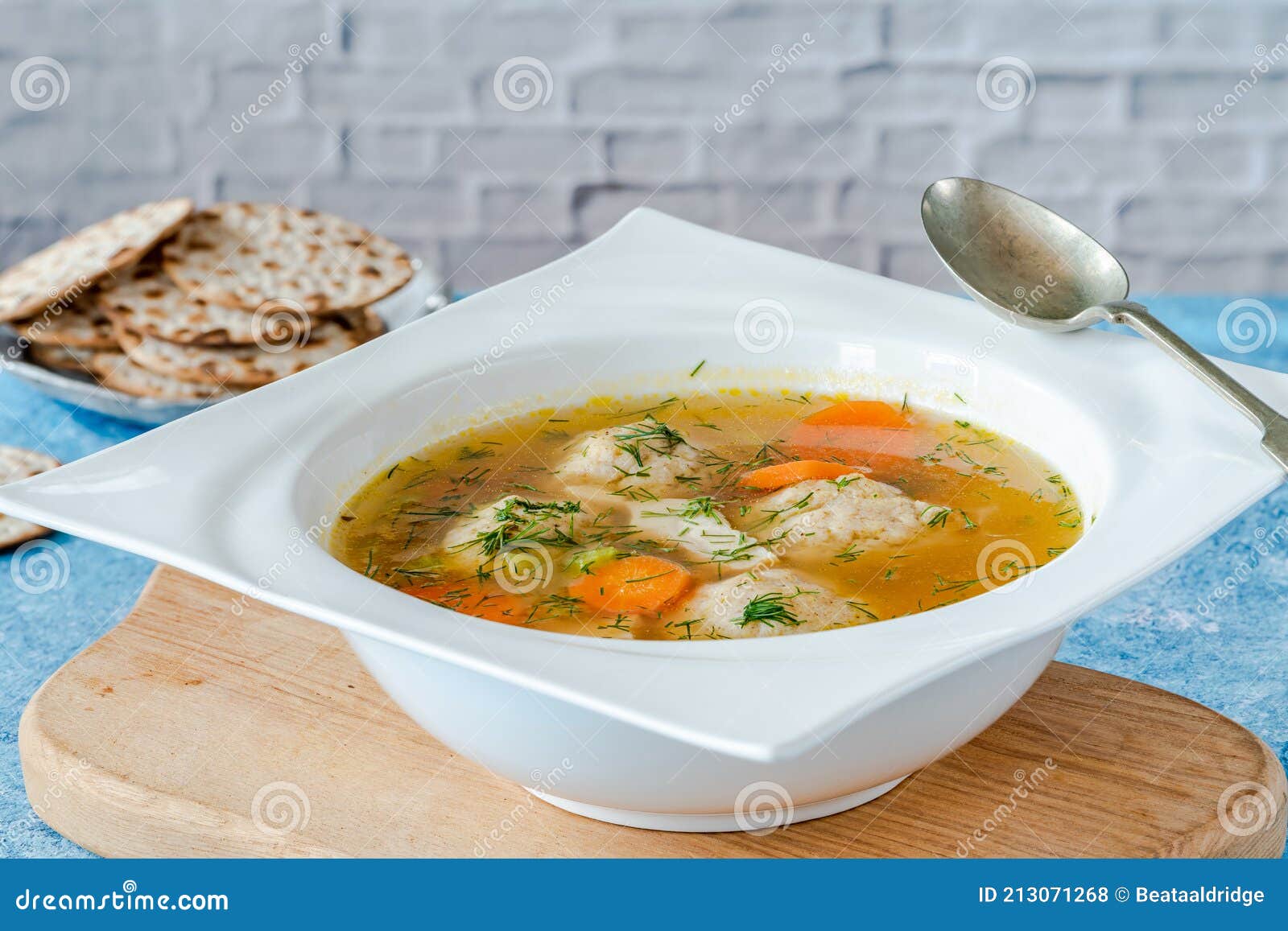 Chicken and Matzo Ball Soup Stock Photo - Image of healthy, dish: 213071268