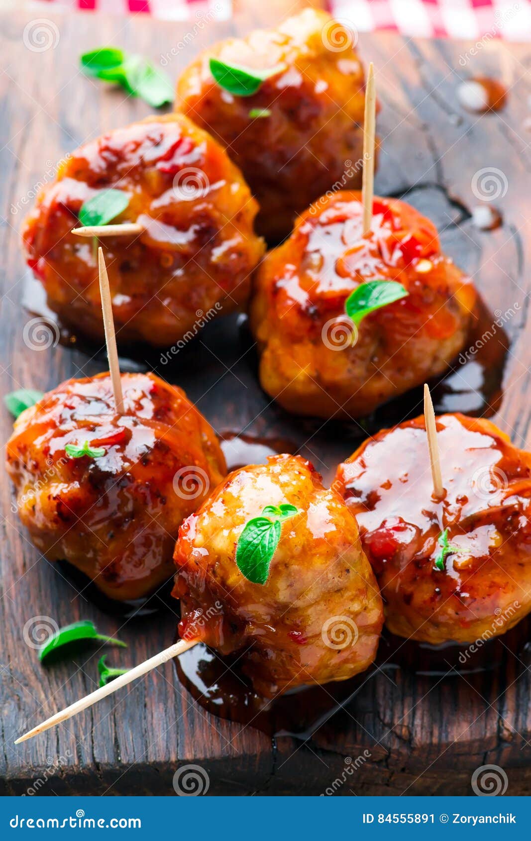 Chicken Meatballs with Glaze Stock Image Image of snack, food 84555891
