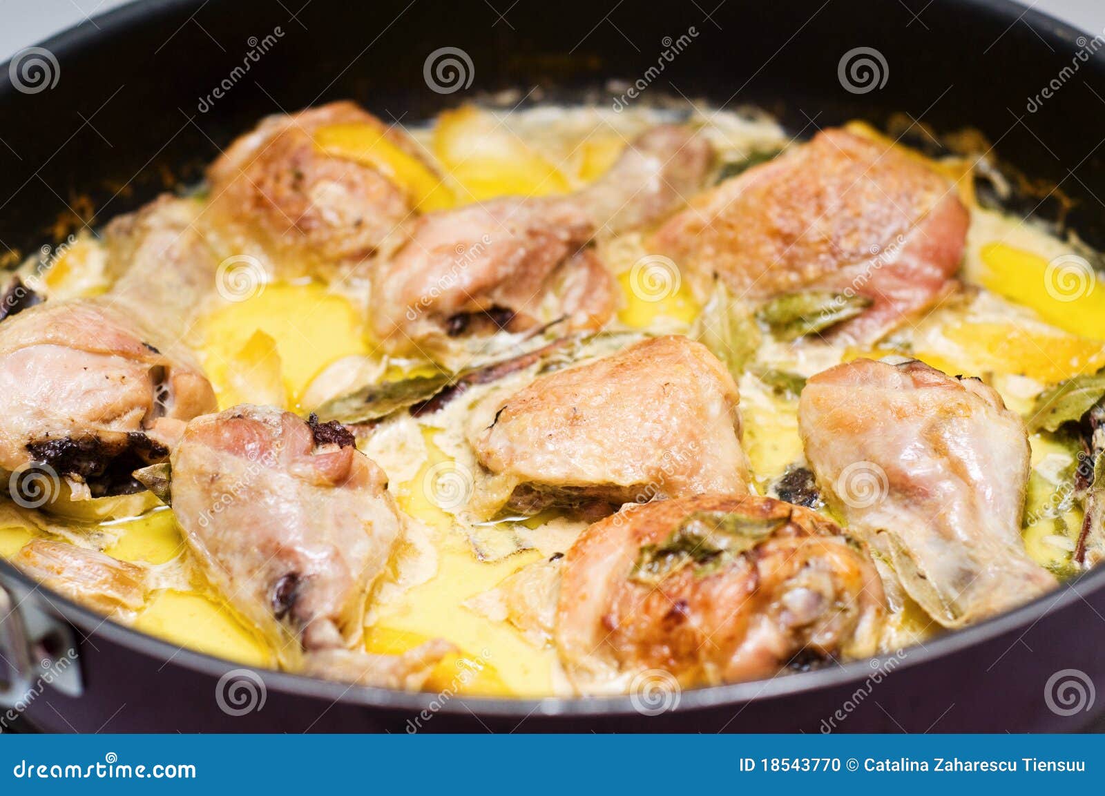 Chicken in milk sauce stock photo. Image of white, salty 18543770