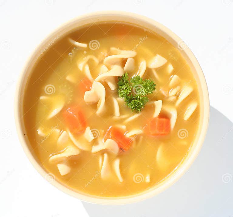 Chicken noodle soup stock image. Image of chicken, delicious 4824719