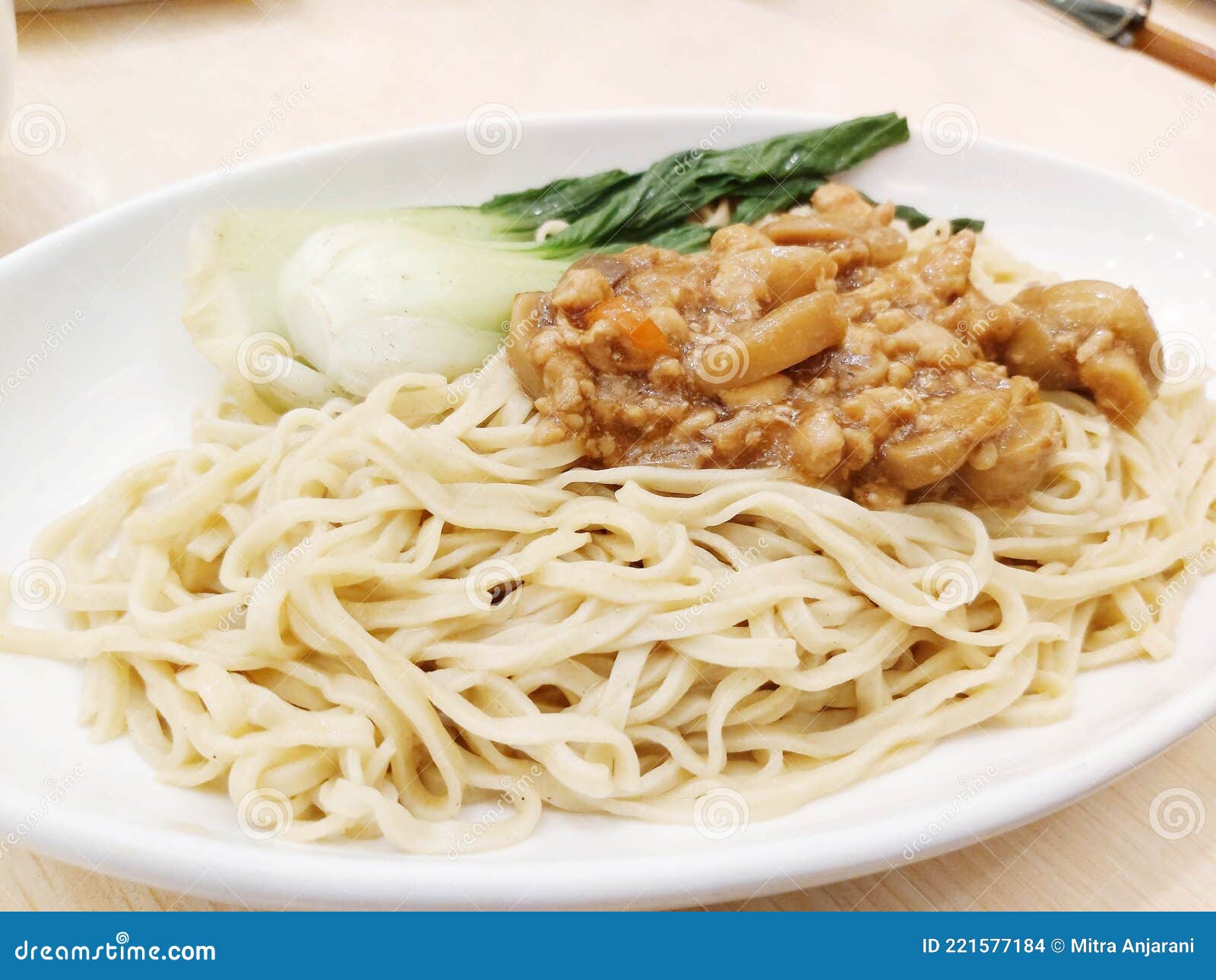 Chicken Noodles with Mushrooms Stock Photo - Image of mushrooms, mush