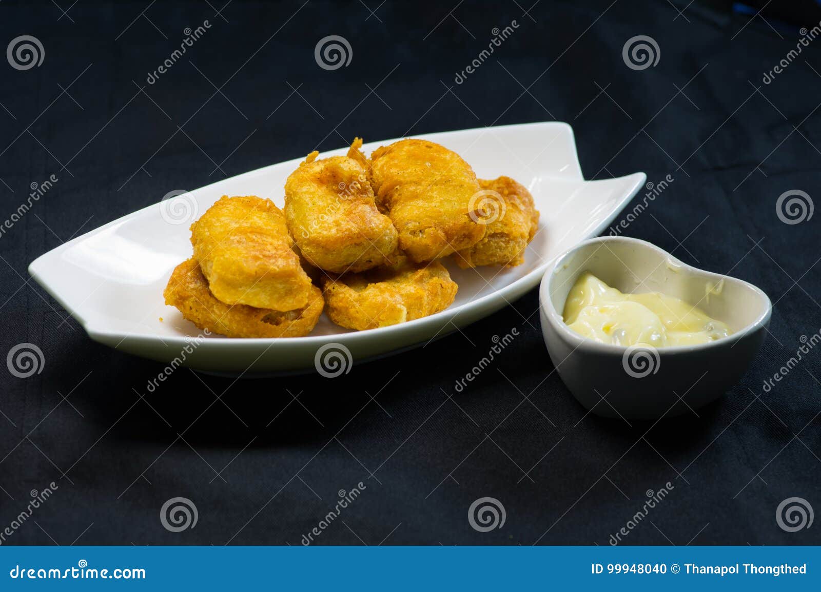 Chicken nugget stock photo. Image of salmon, sausage 99948040
