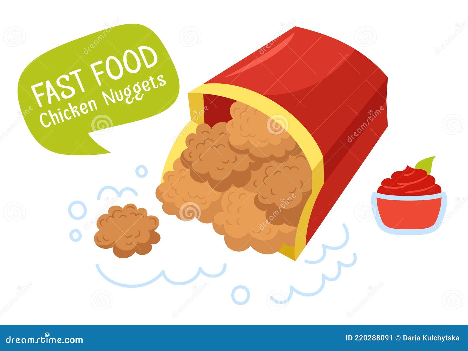 Chicken Nuggets Fries Stock Illustrations – 1,223 Chicken Nuggets Fries  Stock Illustrations, Vectors & Clipart - Dreamstime