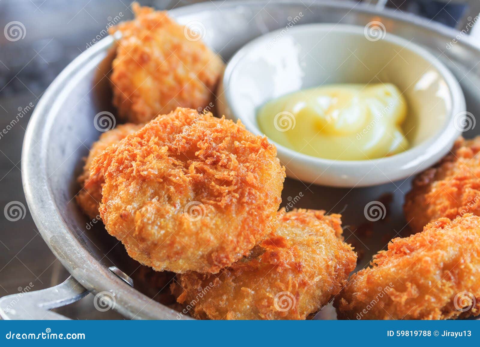 Chicken Nuggets with Mayonnaise Stock Photo Image of street, poultry