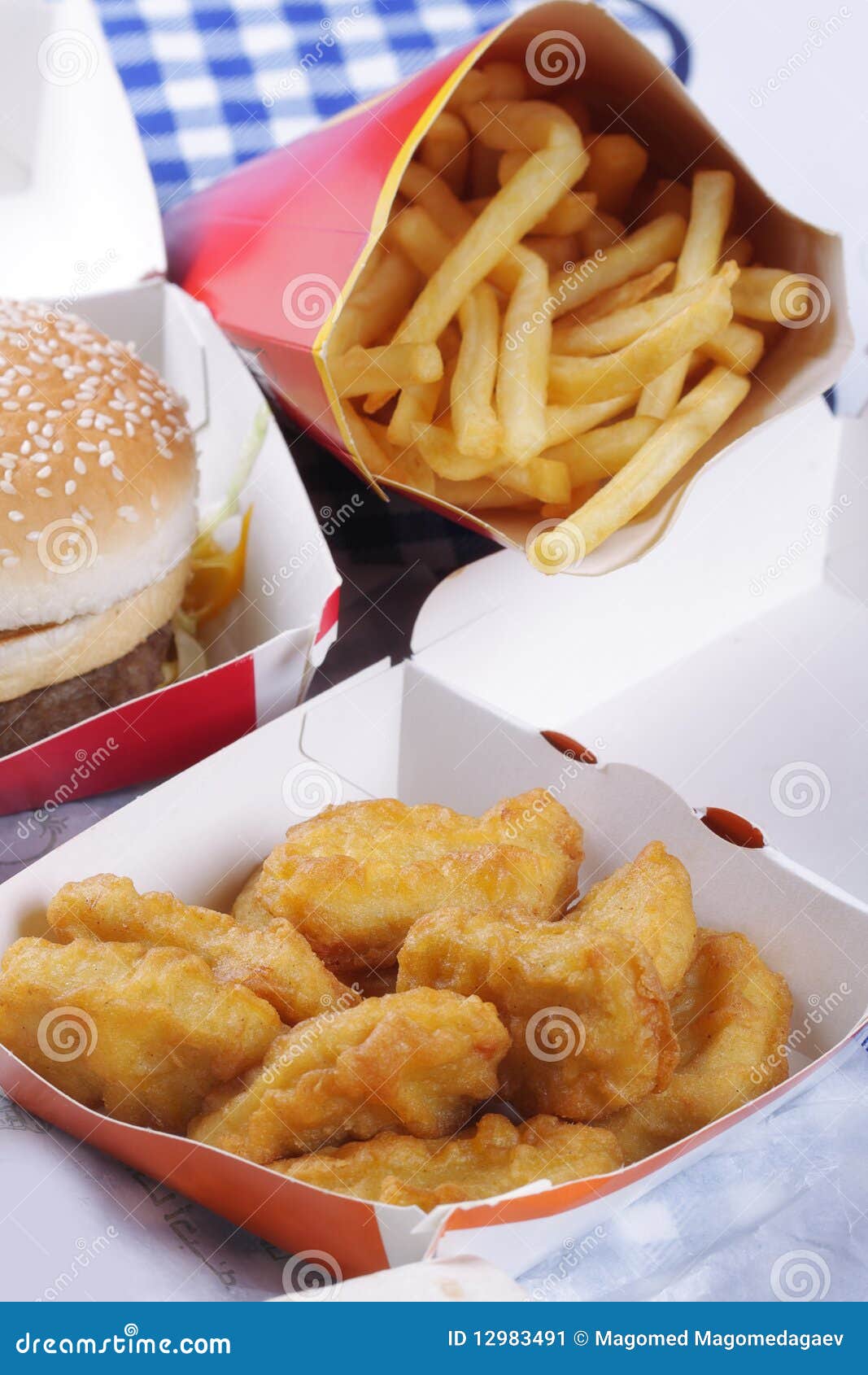 Chicken Nuggets and Other Junk Food Stock Image Image of hamburger