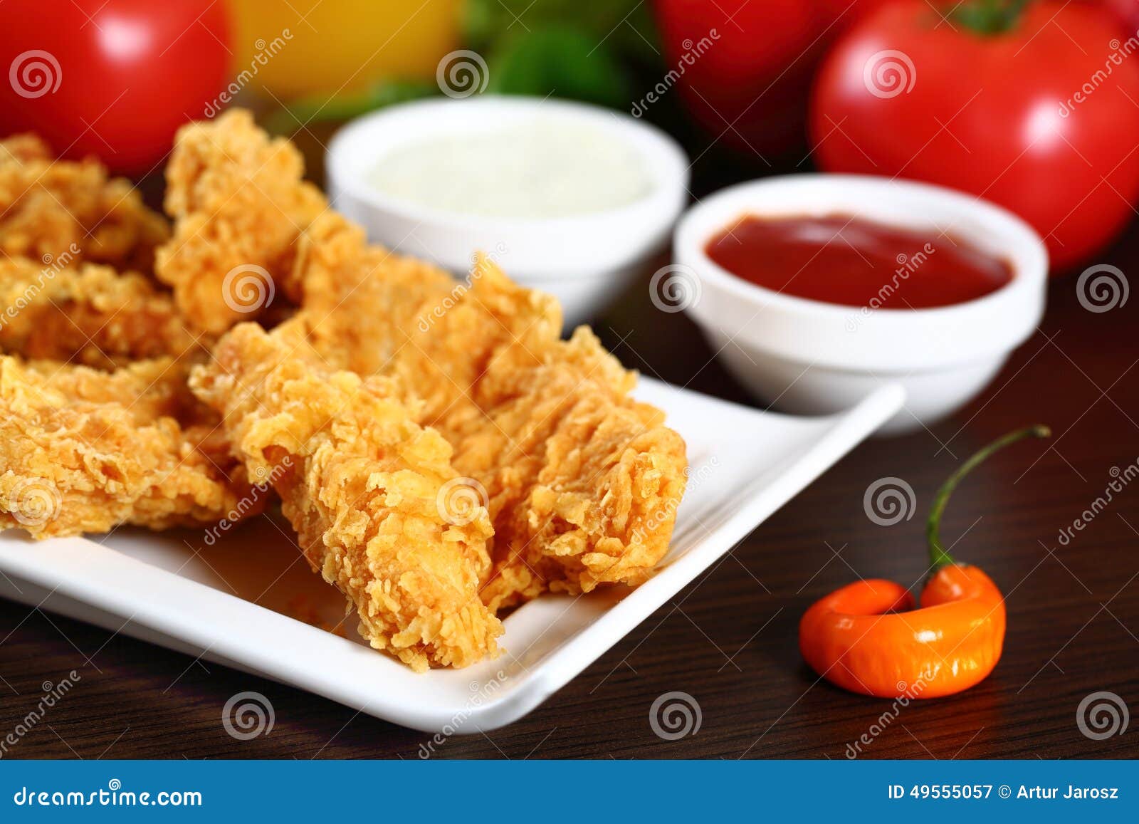 Chicken nuggets stock image. Image of grilled, mayo, grill 49555057