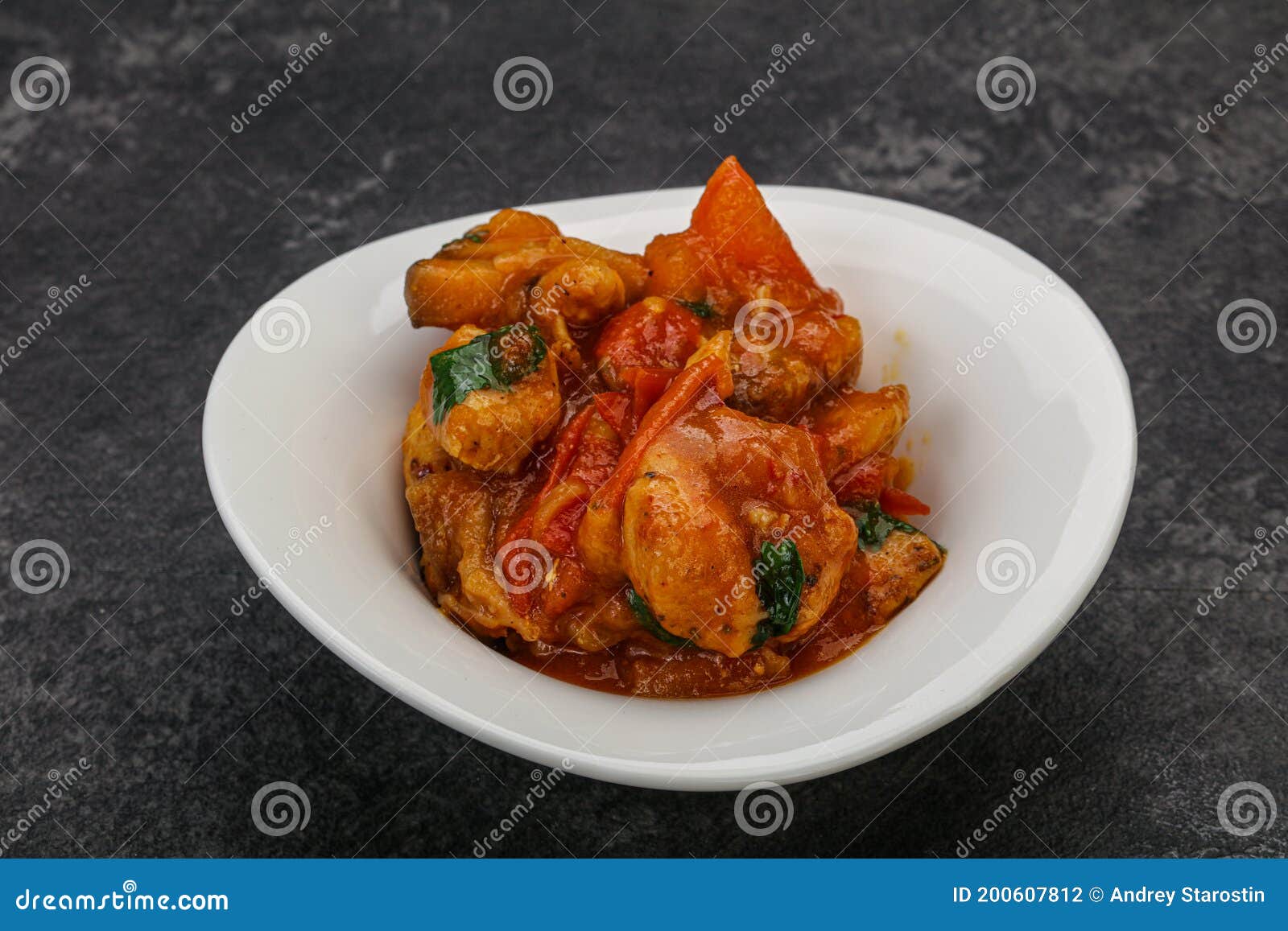Chicken with Oyster Sauce and Vegetables Stock Photo Image of white