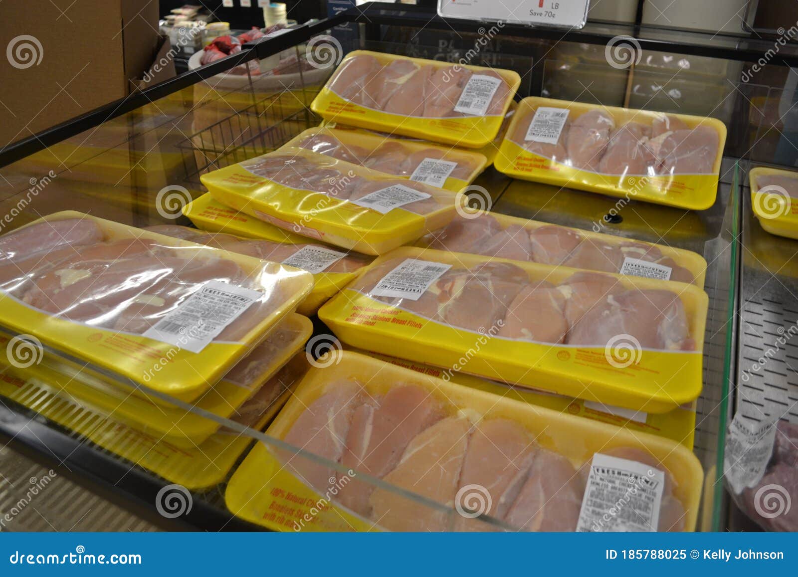 Chicken Packages Inside of a Grocery Store Editorial Image Image of