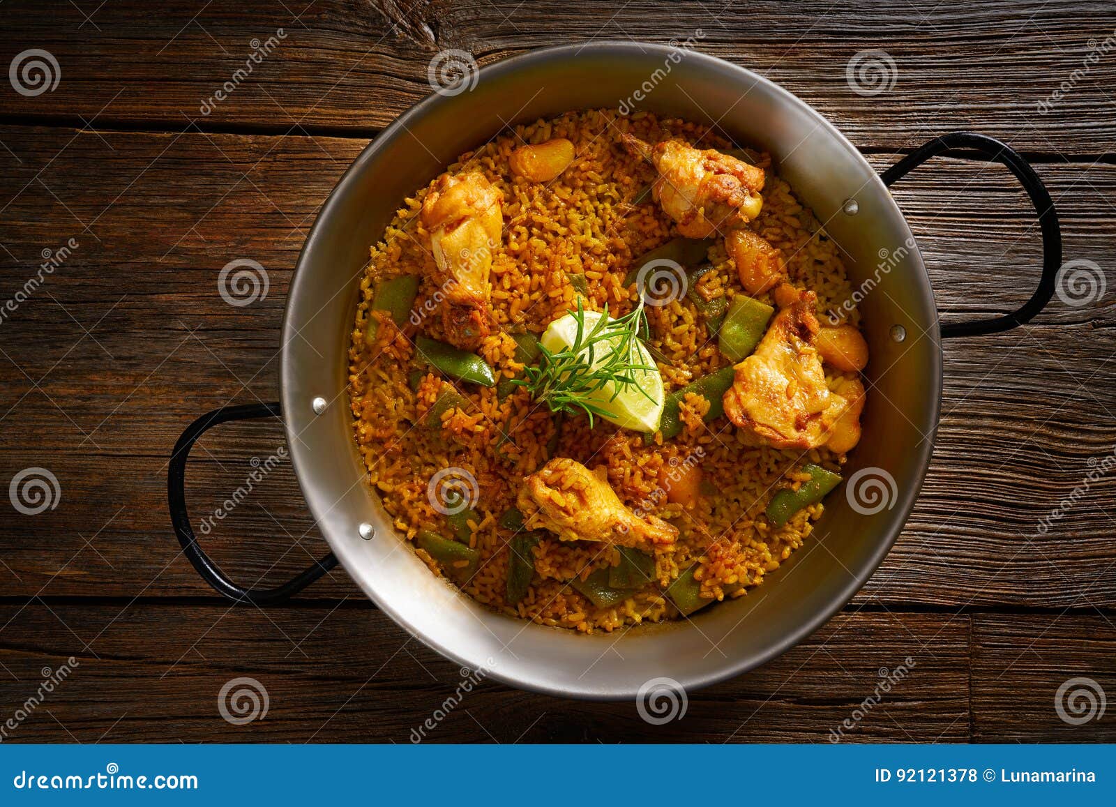 Chicken Paella Recipe for Two from Spain Stock Photo Image of cooked