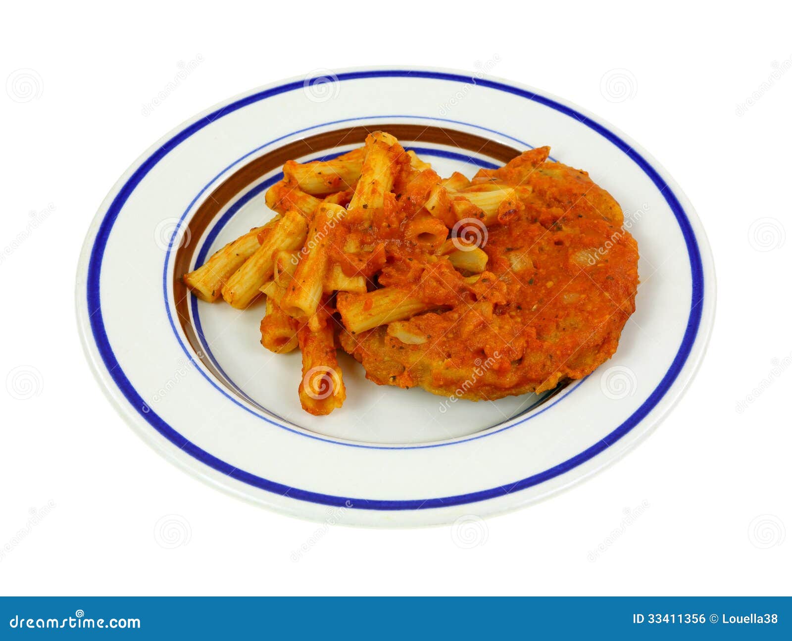 Chicken Pasta Marinara Angle View Stock Photo Image of cooked, angle