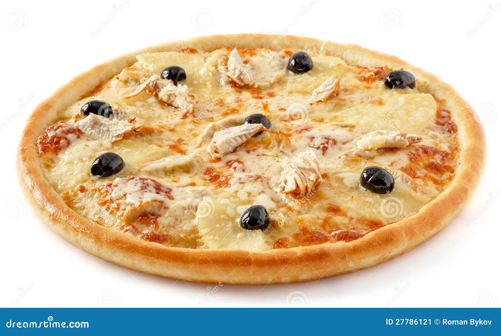 Chicken pineapple pizza stock image. Image of classic 27786121