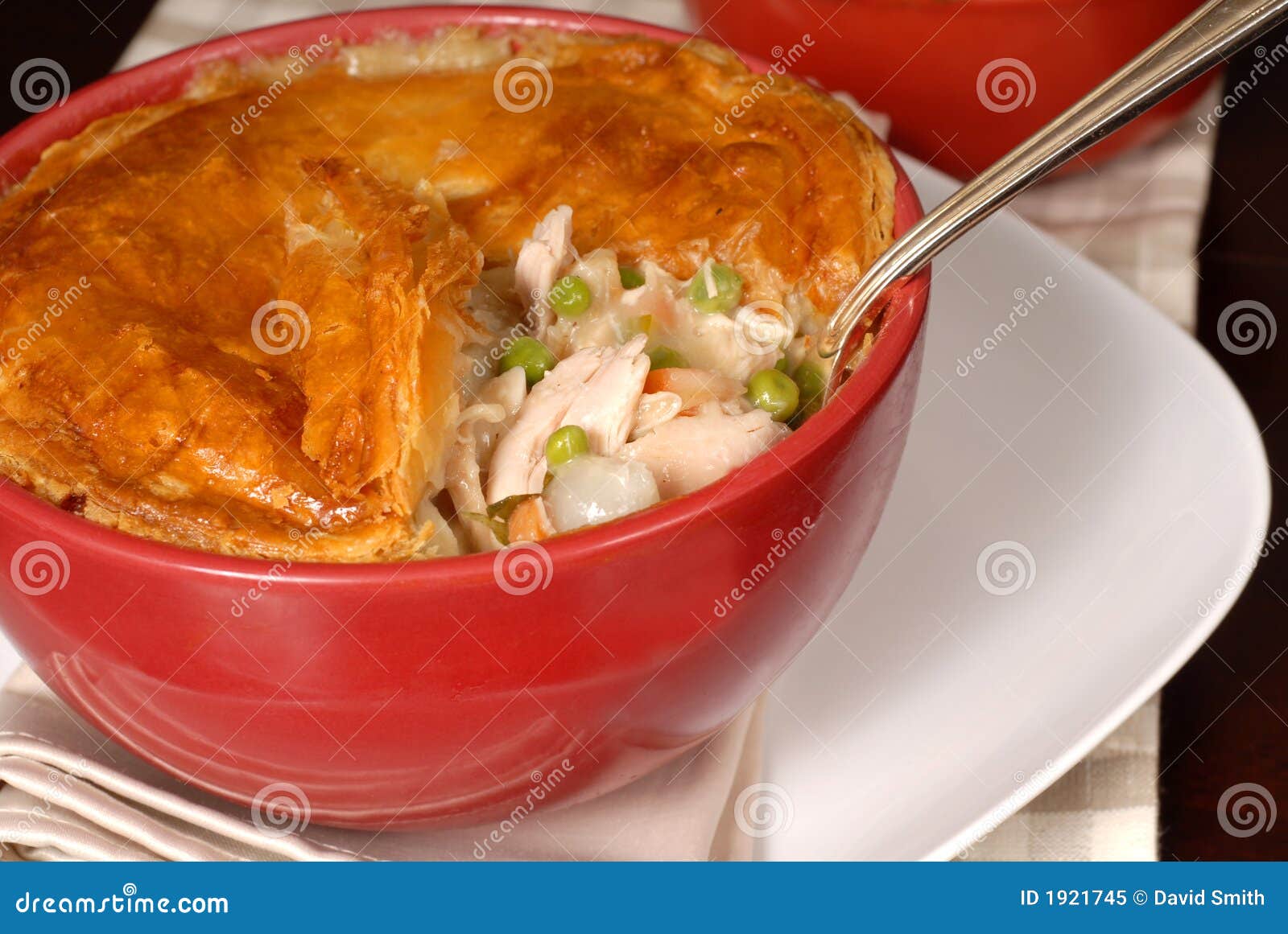 chicken pot pie with flaky pastry crust