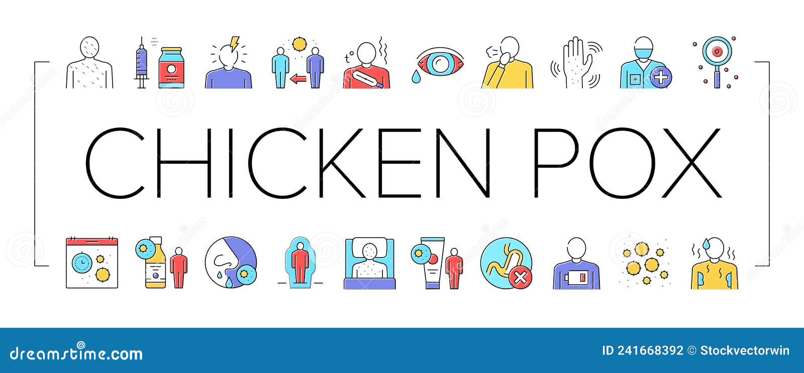 Chicken Pox Disease Vector Seamless Pattern | CartoonDealer.com #210425778
