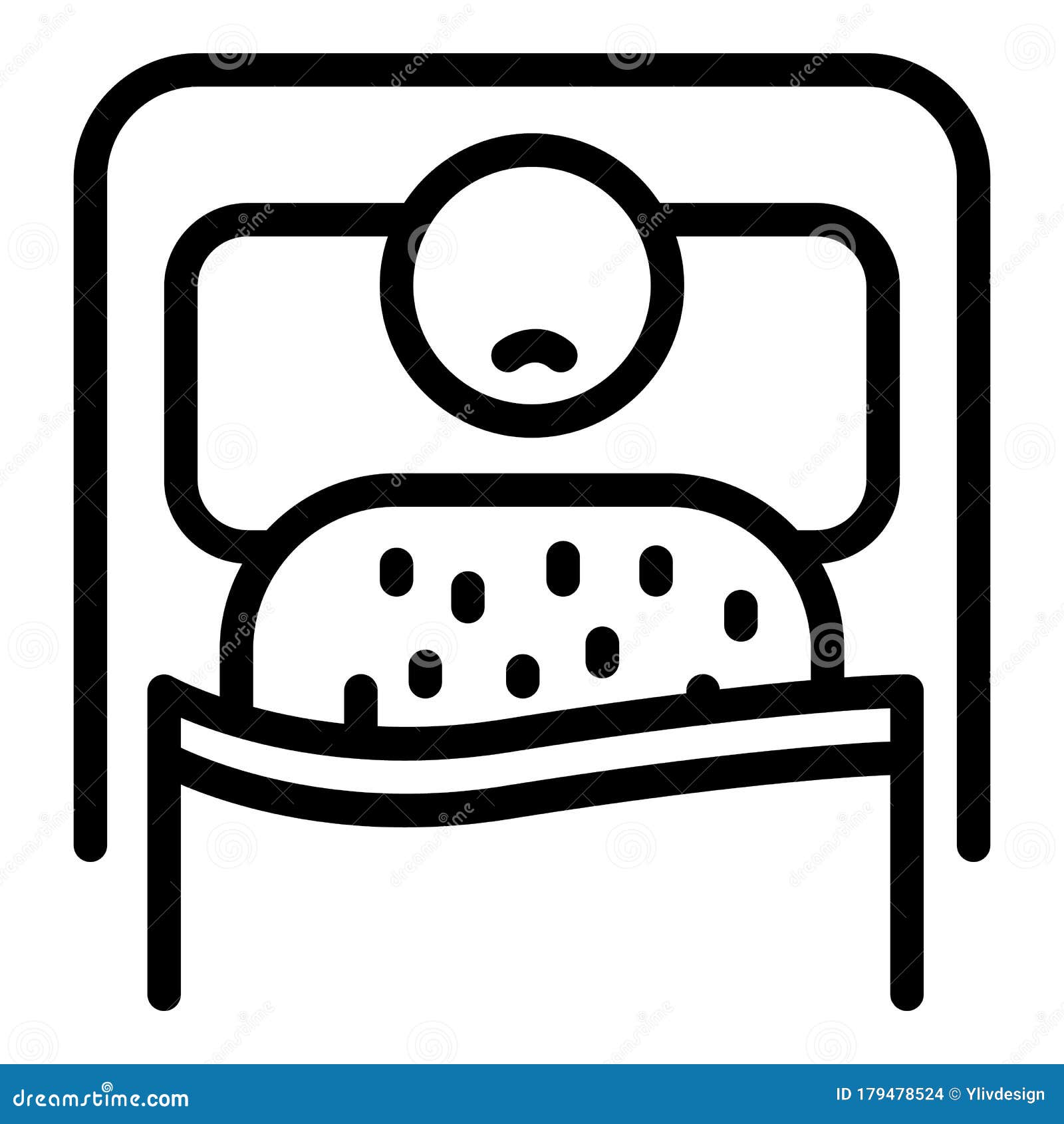 Chicken Pox Patient Icon, Outline Style Stock Vector - Illustration of