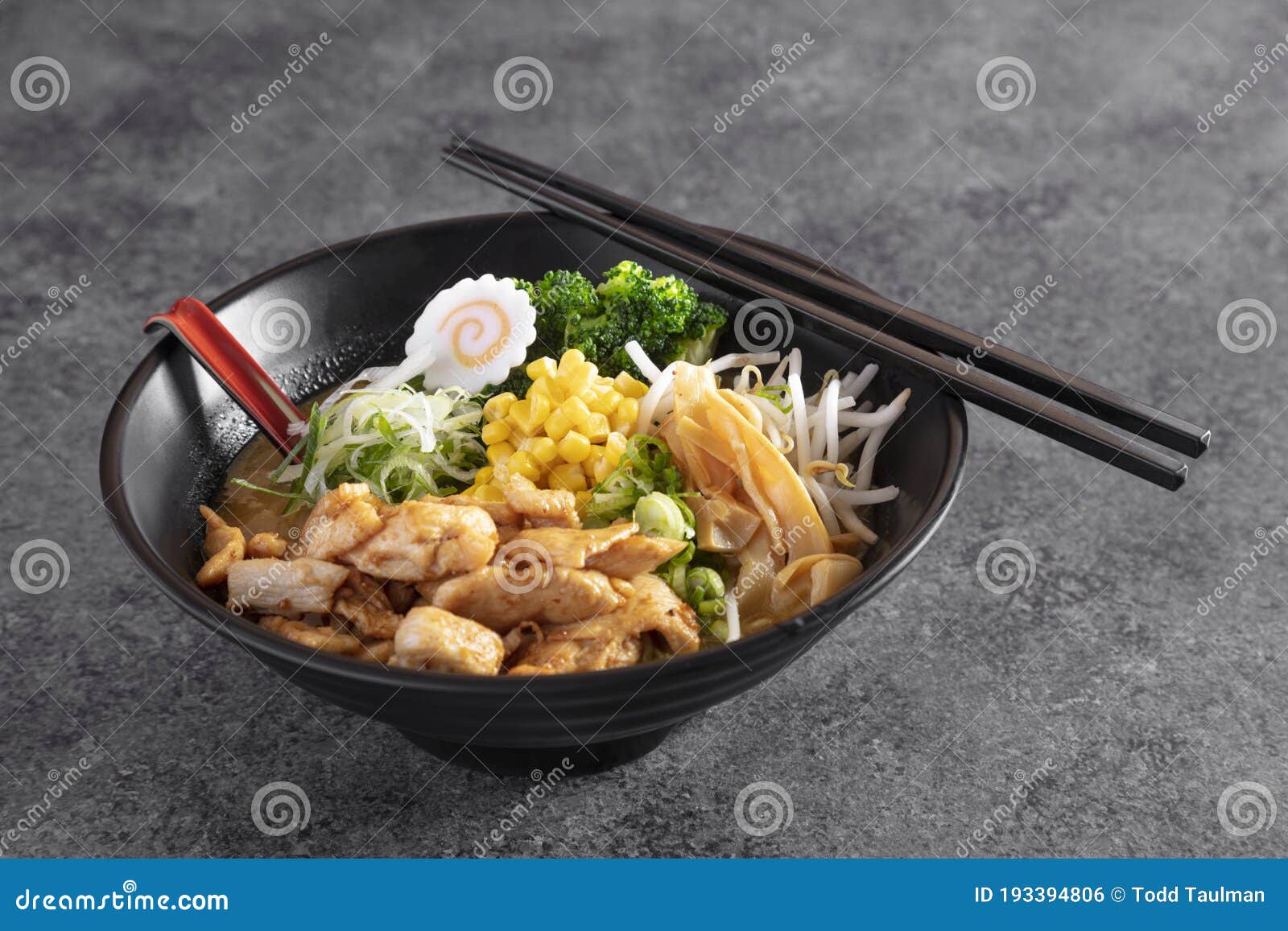 Chicken Ramen stock photo. Image of ramen, broth, corn - 193394806