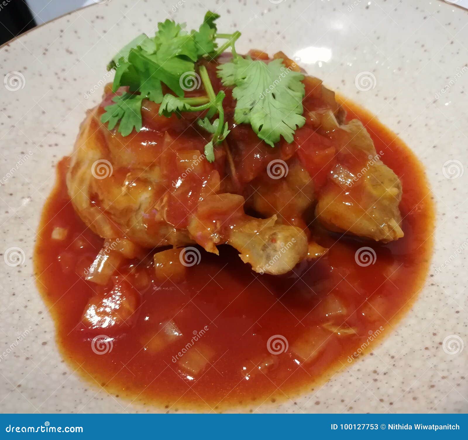 Chicken red sauce stock image. Image of homemade, cuisine 100127753