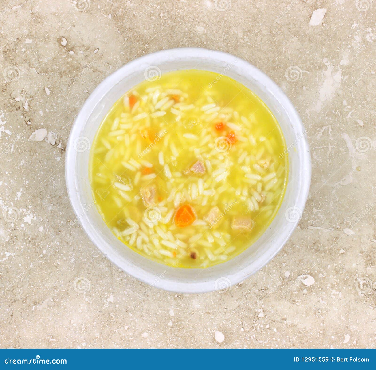 Chicken Rice and Vegetable Soup Stock Image - Image of chicken, salt