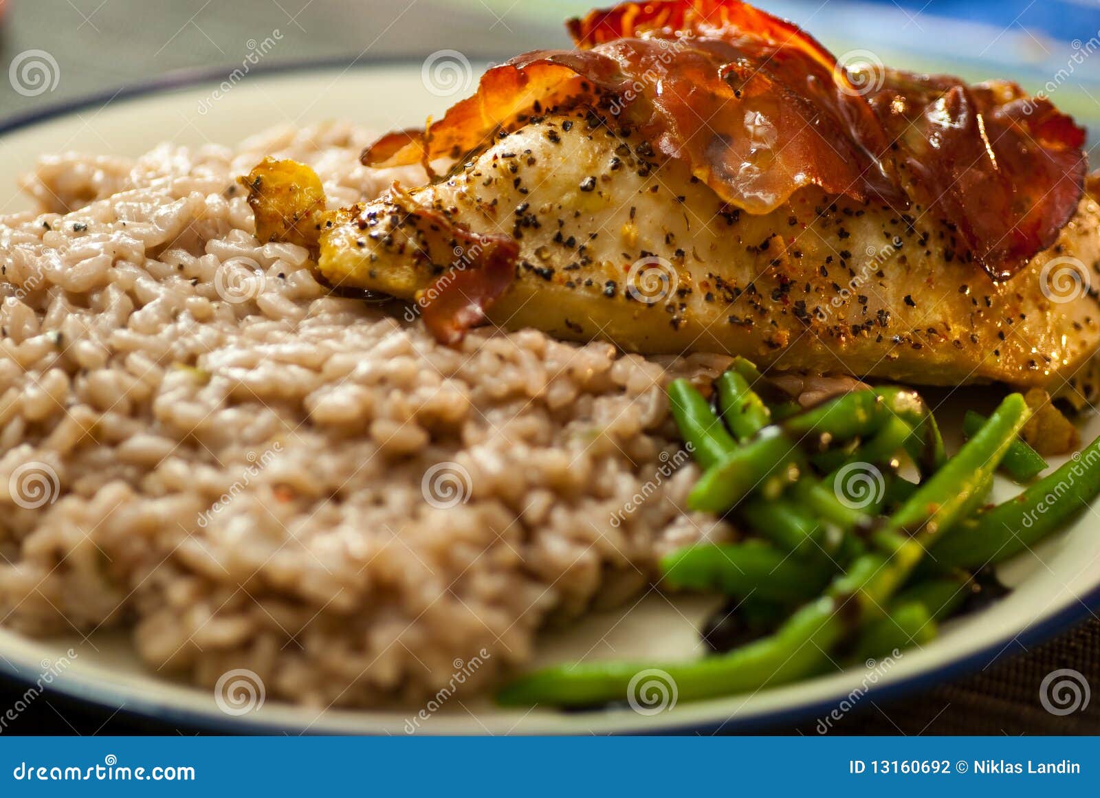 Chicken with risotto stock photo. Image of gourmet, delicious 13160692
