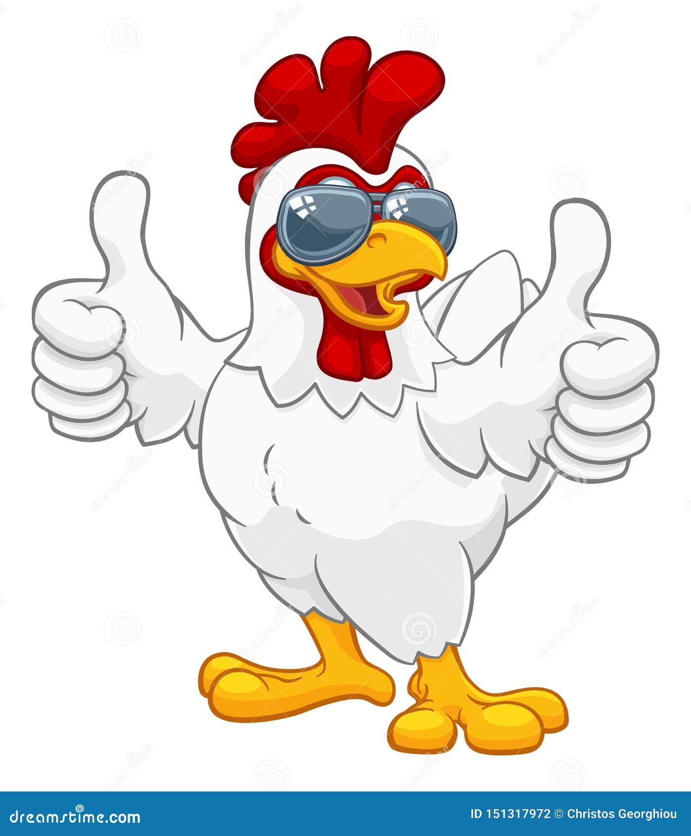 chicken rooster cockerel bird sunglasses cartoon