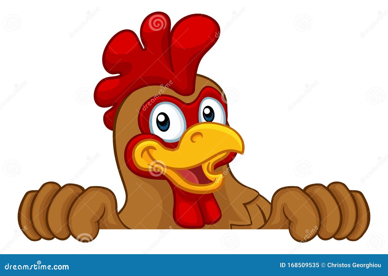Chicken Rooster Cockerel Bird Cartoon Character Stock Vector - Illustration  of live, drawing: 168509535